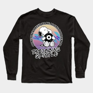 Throbbing Gristle / Vinyl Obsessive Comic / Fan Art Design Long Sleeve T-Shirt